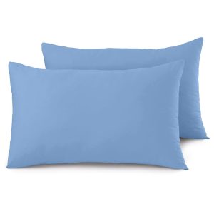 Housewife Pair Pillow Case 200 Thread Egyptian Cotton- Blue