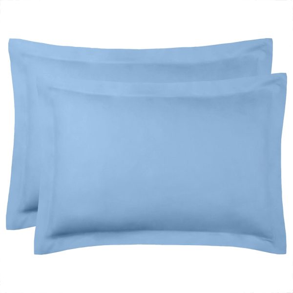 Oxford Pair Pillow Case 200 Thread Egyptian Cotton- Blue