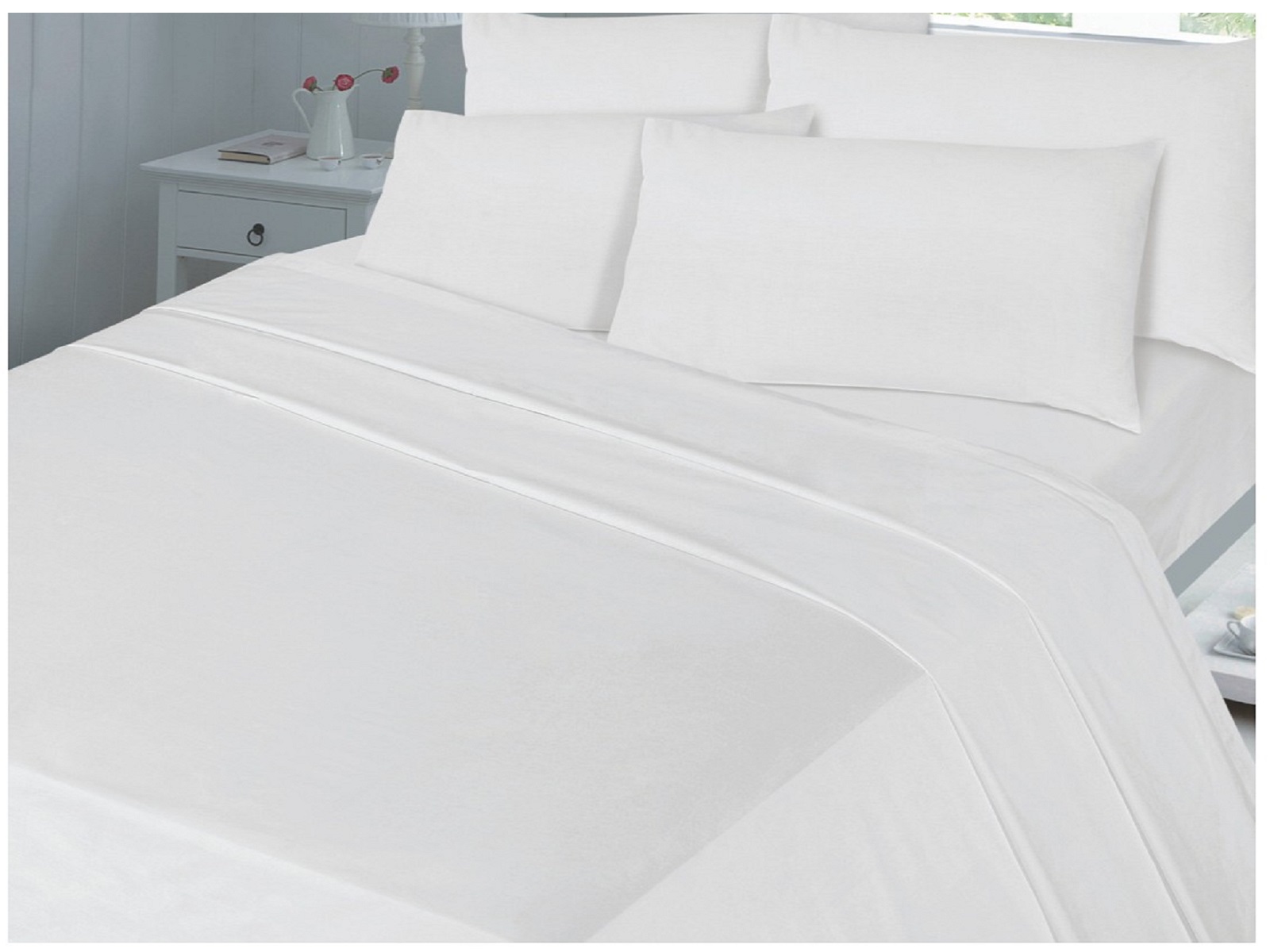 400TC FLAT SHEET 100% EGYPTIAN COTTON HOTEL QUALITY TOP SHEETS ALL SIZES WHITE 