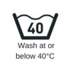 Wash at or below 40c